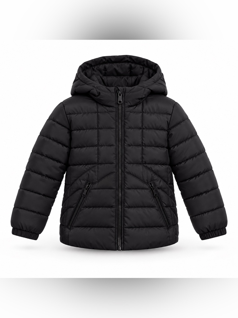 Diesel Boys Black Lightweight Puffer Jacket Size 6 Zip Front - Picture 1 of 7